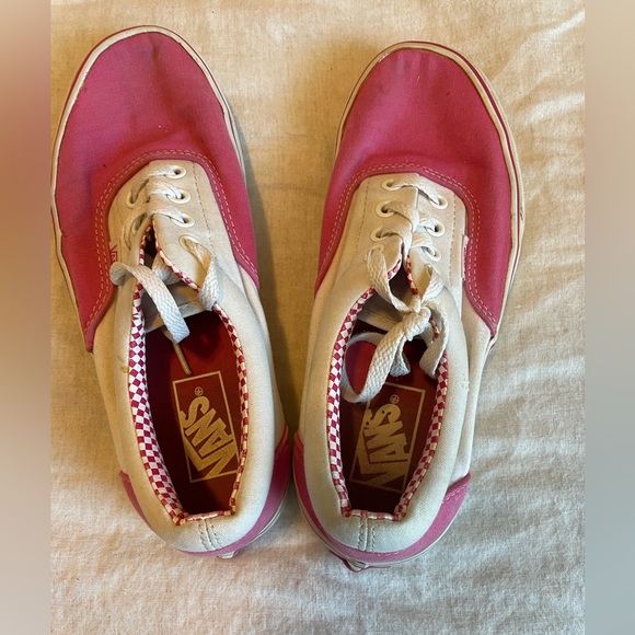 Pink and white lace up vans - Picture 3 of 5